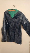Topshop Rain Mac Coat PVC Navy
