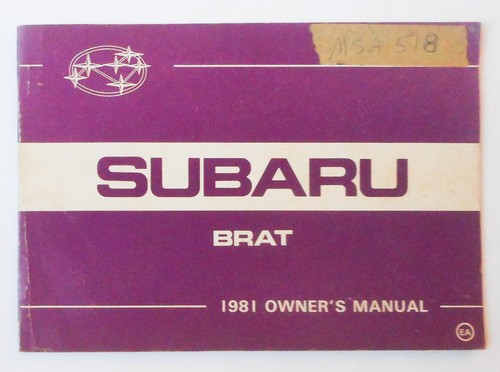 1981 subaru brat owners manual - 1981,