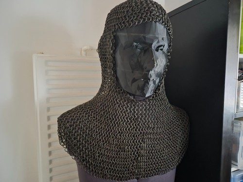 Chainmail coif metal extra - coif,