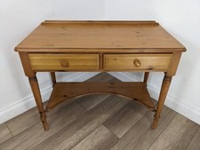 DRESSING TABLE Ducal Classic Pine 2 Drawer Workstation Writing Desk Bottom Shelf