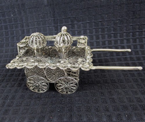 Vintage silver filigree - silver, tea