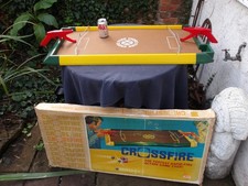 Vintage IDEAL Crossfire Game - Missing Pucks & Ball Bearings