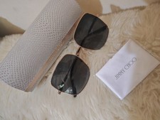 Jimmy Choo Gold Lilli 58mm Ladies Sunglasses New With Case And Sealed Clothwipe