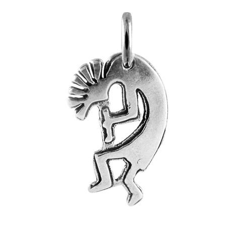 Sterling silver kokopelli - silver,
