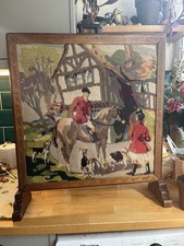 Vintage Fireplace Screen Fox