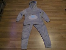 girls me to you hooded  pyjamas grey age 9-10 years