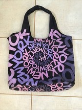 Boho Oversized New York Tote Robin Ruth Canvas Bag Black Multicoloured