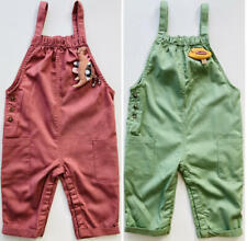 Girls Dungarees Playsuit Bird or Dinosaur 3 Months to 7 Years Highstreet rrp £21
