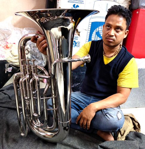 Tuba pure brass metal in - metal,