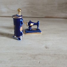 Limoges Castel Miniature Porcelain Collectibles Blue Gold Made in France