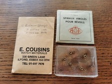 Clock Hairsprings, New Old Stock Parts in Packets, Clockmaker #O107