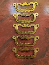 Reclaimed Edwardian Brass Drawer Index Label Holders