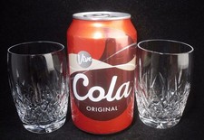 Pair of Stuart Crystal GLENCOE CLEAR Small Juice Glasses 3.25"h (unsigned)