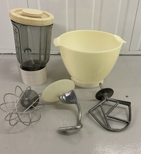 Vintage Kenwood Chef Mixer Attachments Dough Hook Whisk K Beater Bowl Liq A701/A