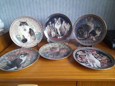 LESLEY ANNE IVORY "CATS AROUND THE WORLD" COLLECTION  X 6 DIFFERENT CAT PLATES
