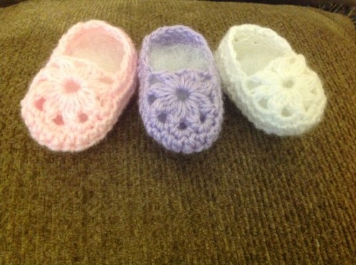 Crochet baby booties - crochet,