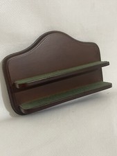 Thimble Display Stand Wooden Wall Mount Velvet Solid Good Condition 
