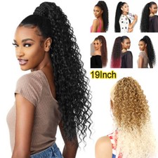 Afro Kinky Curly Ponytail Hair Extensions Drawstring As Human Hair Pony tail 19“