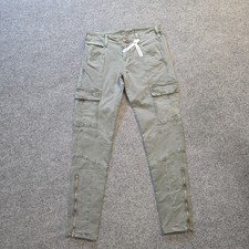 J Brand Pants Womens Size 27 Green Houlihan Low Rise Skinny Cargo Japanese Twill
