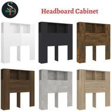 Headboard Cabinet Indoor Bookcase Storage Bed Furniture Engineered Wood VidaXL