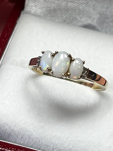 9ct gold real diamond and - real,