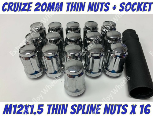 Alloy wheel nuts spline - alloy, 20mm