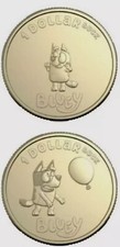 UK Seller - Bluey & Bingo Dollar Bucks Coins Uncirculated - Sent 1st Class