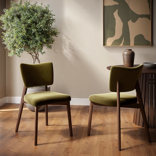 Set olive green velvet - set, of