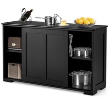 Kitchen Storage Cabinet Black