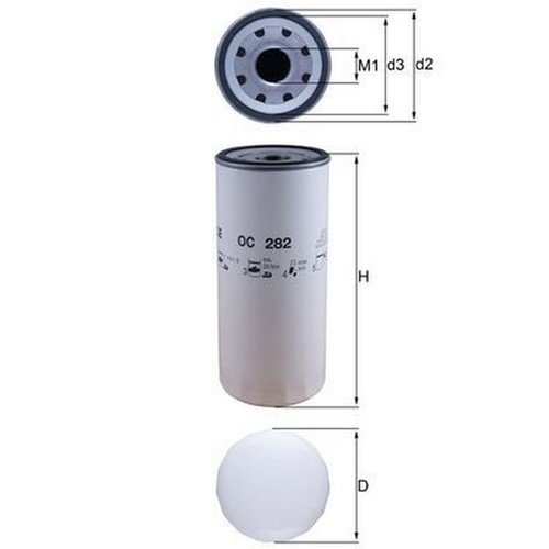 Mahle oil filter oc282 fits - mahle,