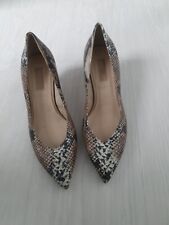  New snakeskin pattern leather kitten heel court shoes topshop joan 5 38 