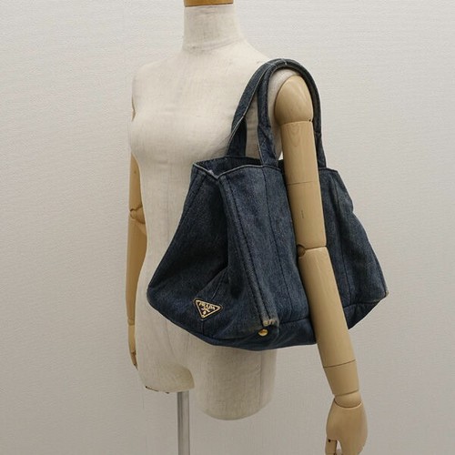Prada canapa tote bag denim - prada,