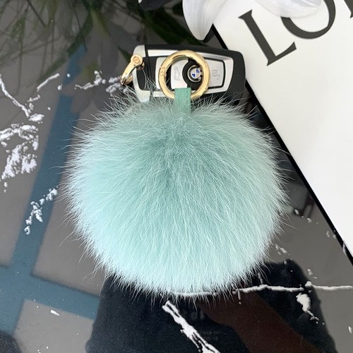 Fox fur pom - fur, keychain