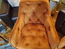 Two DFS Velvet Dining Chairs