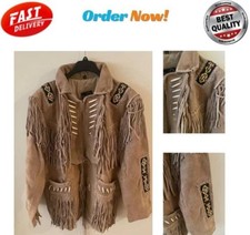 Mens Buckskin Leather Suede