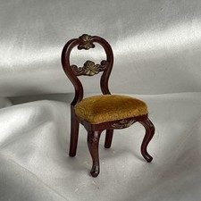 Rare Vintage Lundby Dolls House Rococo Queen Anne Chair 1:16 scale Balloon Back