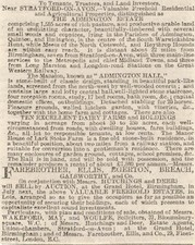 1908 Admington Hall Estate Stratford  Upon Avon For Sale With 10 Farms 1555 Acre