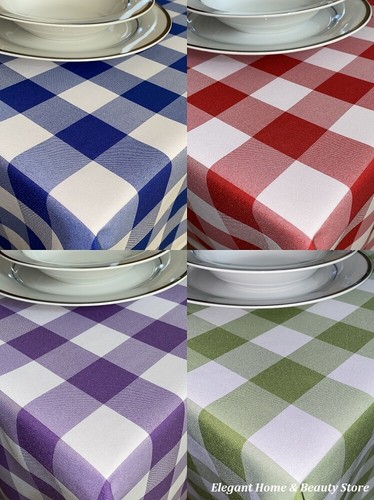 Gingham check stretch - check, bi-stretch