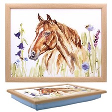 Horse Cushioned Laptray bean