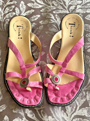 Think pink leather strappy - pink,