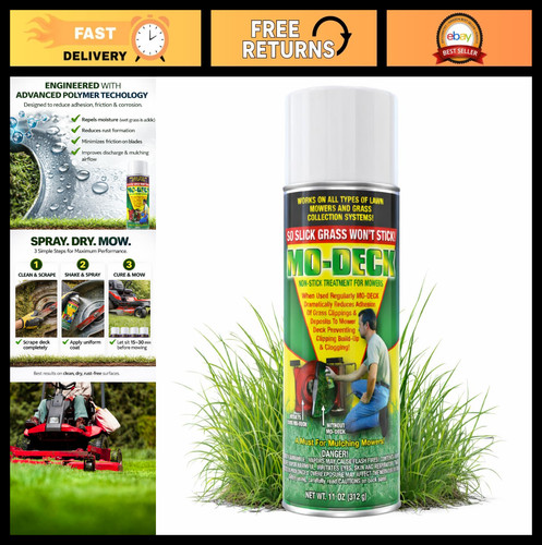 Lawn mower nonstick spray - mower,