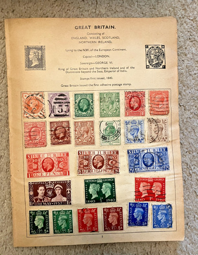 Old album pages stamps - album,