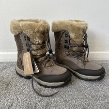 Hi-Tec St. Moritz 200 Women’s  Waterproof Snow Boots Size UK 6 Light Brown Tan