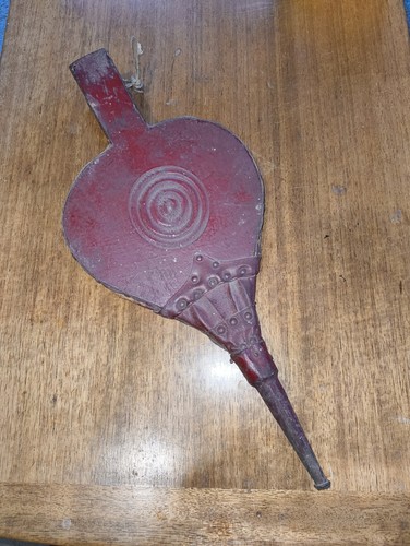 Antique fireplace bellows wood - bellows,
