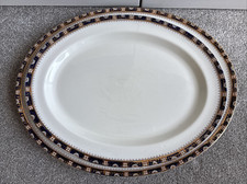 Vintage Wood & Sons Windsor Royal Semi Porcelain Set of 2 Platters 46cm & 41cm