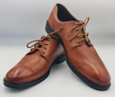 Mens HOTTER Comfort Concept EATON Leather Derby Shoes Brown UK SIZE 8.5