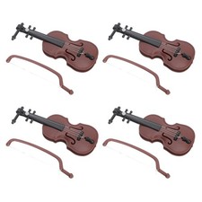 4 Pcs Miniature Plastic Violin