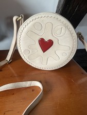 Yoshi Leather Jammie Dodger Biscuit Crossbody Bag Used Good Condition 