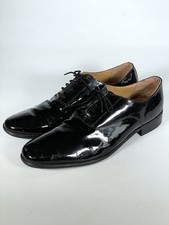 George Oliver Black Patent Leather Oxford Shoes UK 11 Formal Dress