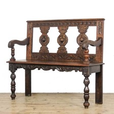 Antique Victorian Carved Oak
